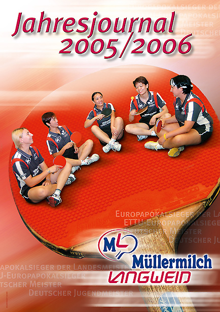 Tischtennis-Club <br> Müllermilch Langweid - Magazintitel Jahres-Journal von Tomm Everett